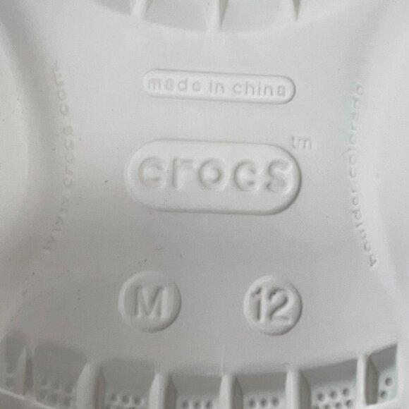 Crocs Mens Crocband Flip Flop Sandal Size 12 White Lightweight Slip On Summer main image 8
